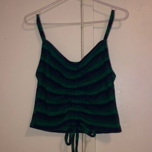 Blue green cropped top